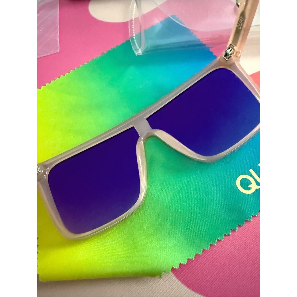 SOLD QUAY Unisex Nightfall Medium 49mm Shield Sunglasses 1212 - Picture 6 of 12